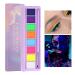 Handaiyan Face Body Paint 8 Colors Face Body Painting Palette Water-soluble bright make-up palette Matte Finish Halloween Party Festival Make-up Paint (#01)