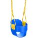 Deluxe High Back Full Bucket Toddler Swing with Exclusive Chain & Triangle Dip Pinch Protection and Carabiners for Easy Install - Blue - Squirrel Products