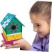 Unomor 2-Station DIY Wooden Bird Nest & House for Little Birds - Unfinished Birdhouses for Crafting - Buy Online on GoSupps.com
