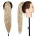 Shop Realistic Ash Blonde Ponytail Clip-In Extensions - 20 Wavy Braid Hair Extensions for Effortless Style - Buy Online on GoSupps.com