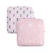 Tuciyke Sanitary Napkin Storage Bag 2pcs Cotton Cloth Portable Sanitary Storage Bag with Zipper 5x5 inches First Period Bag for Girls/Ladies/Women(Cactus)