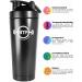 Buy BMP Fitness Stainless Steel Protein Shaker 750ml - Sustainable Metal Bottle with Spiral Ball (Black) | International Shipping Available - Buy Online on GoSupps.com