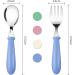 Bomtop Baby Fork and Spoon Set - Stainless Steel 8pcs Children's Cutlery for Toddlers - Includes 4 Forks & 4 Dinner Spoons in Green, Blue, Pink, White - Kids Feeding and Weaning Utensils - Buy Online on GoSupps.com