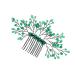 CIMAXIC Green Branches and Leaves Hair Comb bride wedding hair comb crystal hair side comb Leaf Wedding Hair Comb bride hair clip bridal hair clip green hair accessories leaf comb hairpin