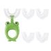 360 U-shaped toothbrush for toddlers for children aged 2 6 and 2 4 and 4 7 and 6 8 years all rounded teeth round wide 3 pages foam manual for boys and girls1 green frog + 4 interchangeable heads + 7 incentive sticker for brushing your teeth