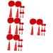 MAGICLULU 12 Pairs Tassel Hair Ball Hair Clip Hair Accessory for Cosplay Hair Pin Hair Barrettes Hanfu Hair Accessories for Red Tassel Fur Ball Child Artificial Fur Chinese Style