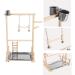Parrots Playstand Bird Playground Wood Perch Gym Stand Playpen Ladder with Toys Exercise Playgym for Conure Lovebirds - Buy Online on GoSupps.com