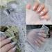 White Pearl Chrome Nail Powder - Shiny Mirror Effect Glitter for Nail Art Jewelry - Metallic Pigment for Magic Nails - Buy Online on GoSupps.com