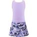 Girls Camouflage Purple Golf Tennis Dress Set with Racerback Tank Top | TiaoBug Kids Sport Skort Outfit - Size 6 - Buy Online on GoSupps.com