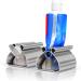 Zivacate 2 Pack Toothpaste Tube Squeezer Rolling Tube Toothpaste Dispenser Made of Stainless Steel with Toothpaste Holder Seat Function Wide