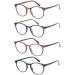 Kerecsen 4 pieces retro round reading glasses men women feather hinges light quality readers +2.0 magnification 4-pack different colors.