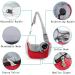 Petemoo Portable Pet Carrier Bag - Breathable Mesh Shoulder Bag for Dogs & Cats (up to 2.5kg) - Red - Buy Online on GoSupps.com