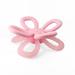 BebeBiu Teething Ring for Babies Flower Teething Ring Baby Teething Aid BPA-free Silicone Teething Ring for Baby for Teething (Blush)