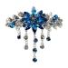 Hairpin Crystal Hair Clip Vintage Rhinestone Hair Clips Bridal Crystal Hair Barrettes Rhinestone Barrette Vintage Rhinestones Hair Clip Vintage Hair Clips Large Headgear Alloy Miss Inkblue colour