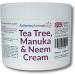Tea Tree Manuka & Neem Cream 350ml  - Antibacterial Anti-fungal Antiseptic Anti-Itch Dry and Cracked Skin