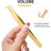 High Precision Lash Tweezers Set - 3 Stainless Steel Eyelash Tweezers for Classic & Volume Lash Extensions - Includes Storage Box - Gold - Buy Online on GoSupps.com