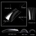 Cycullinyt Clear Duck Nail Tips - 500pcs Short Acrylic False Nail Tips for Nail Art Salon | 10 Sizes with Box Packaging - Buy Online on GoSupps.com