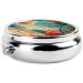 Buy Dusk by The Seaside Portable Metal Pill Box Round Mini 3-Compartment Design for Travel Ideal for Small Pills - Buy Online on GoSupps.com
