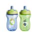 Tommee Tippee Sportee Water Bottle for Toddlers Spill-Proof Playful and Colorful Designs Easy to Hold Design 10oz 12m+ 2 Count Blue and Green
