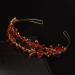 JWICOS Crystal Wedding Headband Tiara Bridal Rhinestone Headpiece Wedding Hair Accessories Tiara for Women and Girls Red Gold - Buy Online on GoSupps.com