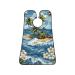 Hawaiian beach scene Print Beard Bib Apron Non-Stick Beard Men's Hair Catcher for Shaving Gifts for Men. One Size Black4
