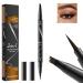 Microblading Eyebrow Pen Brow Pencil 2-in-1 Dual-Ended Brow Pen with 4-Fork-Tip & Precise Brush-Tip Eyebrow Makeup for Natural-Looking Brows & Defined Eyes Waterproof Long-Lasting Grey