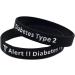 Lyndong 5 Pack Type 2 Diabetes Silicone Medical Alert ID Bracelet Wristbands - Alert ID Bracelets for Type 2 Diabetes Patients - Buy Online on GoSupps.com