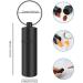 Waterproof Keychain Pill Holder - Portable Metal Travel Pill Box with Keyring - Black - Buy Online on GoSupps.com