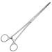 May - clamp - long version - 25 cm long - serrated and curved tip - - stainless steel