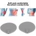 2pcs Reusable Electrode Pads for Electrical Stimulation - Round Soft Silicone Physiotherapy Accessories - Buy Online on GoSupps.com