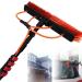 Outdoor Window Cleaning Brush Extension Water Fed Pole Adjustable Teleswindow Cleaning Brush System for Photovoltaic Panel Cleaning Trucks Windows Glass Wall Washing Tool/12 30Ft/9M