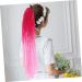 FOMIYES Synthetic Hairpiece Braids Hair Extensions Clip on Ponytails Synthetic Wigs Braid Hair Clips Gradient Hair Braid Ponytail Wigs Ponytail Hair Extensions Women's Highlight Hair Piece Size 1 Picture 5 - Buy Online on GoSupps.com