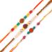 Ghasitaram Gifts Rakhi for Brother Rakhis Online - Set of 3-1986 1988 1908 Rudraksh Rakhis