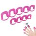 Nail polish template 26PCs reusable nails edge skin barrier kit 10 sizes nail art paint protection top protection nail art basic tool accessories (rose red)