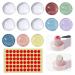 Glass-nail sample tip 30 pieces geometric nail art display clear nail color display 60 pieces double-sided adhesive tape for nail studio round