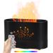 LOVME Upgraded RGB 300ML Flame Diffuser Aroma Diffuser Remote Control Flame Humidifier Oil Diffusers for Home Large Room Ultra Quiet Air Diffuser for Home Office Aromatherapy Diffuser Black
