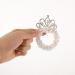 TOVINANNA Crown Pearl Hair Tie Beaded Fashion Elastic Hair Scrunchies Fancy Ponytail Holder Princess Hair Accessories for Women Girls - Buy Online on GoSupps.com