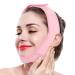Facial Lifting Strap, V Line Mask Neck Double Chin Belt Skin Care Chin Lifting Firming Wrap(Pink)