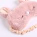 Plush Cartoon Cat & Bunny Eye Mask for Sleep - Soft Furry Blindfold for Travel & Meditation (Pink - Buy Online on GoSupps.com