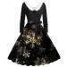 Hanxiulin ladies fashion Christmas mini sweater hooded sweater hoodover party clothes hooded sweater fashion dress dress dress top hooded sweater jumper narrow rock gold l