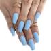Belicey Press on Matte Nails Blue Coffin Nail Medium False Nails Full Cover Acrylic Nails Tips for Women Girls 24PCS(SKY Blue)
