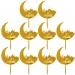 Eid Mubarak Cupcake Toppers 10pcs Eid Acrylic Cupcake Topper Ramadan Cake Decorations Kareem Party Supplies for Muffin Cake Gold - Buy Online on GoSupps.com