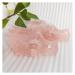 2pcs Handwork Natural Rose Crystal Dragon Pink Quartz Stone and Crystals Natural Luster