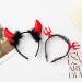 amangul Ox Horn Halloween Headband for Womens Girls Daily Wearing Halloween Party Fancy Dress Cosplay Hair Accessories(Red Three Pronged He) - Buy Online on GoSupps.com