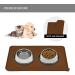 Reopet Waterproof Silicone Feed Mats for Pets - Elevated Edge Dog & Cat Space Mats - 60 x 40 cm (1-Pack) - Brown - Buy Online on GoSupps.com