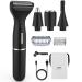 OWill Ear Nose Hair Trimmer for Men/Women 4in1 Flawless Eyebrow Facial Hair Remover Trimmer Stainless Steel Blades Type-C Charge Waterproof Suitable for Underarms Private Parts Moustache etc Black
