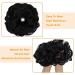 Messy Bun Hair Scrunchie Extension | Curly Wavy Updo Synthetic Chignon Ponytail Accessory - Dark Black | Women Girls - 1 PCS - Buy Online on GoSupps.com