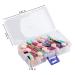 50PCS Chrome Nail Powder Applicator Brushes - Disposable Eyeshadow Tools with Acrylic Storage Box for Nail Art & Glitter Pigment | Colorflu - Buy Online on GoSupps.com