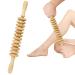 Srttr Fascienstab Wood massage roller with handle fascia roll wood massage roller anti cellulite massage roller beech wood body roller for legs neck muscle relaxation (wood color 43 cm)