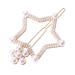Attractive Elegant Hair Clips Pearl Five-pointed Star Barrettes Bobby Pin Hairpin for Ladies Women Girls Hair Clips Female Elegant Wedding Hair Accessories